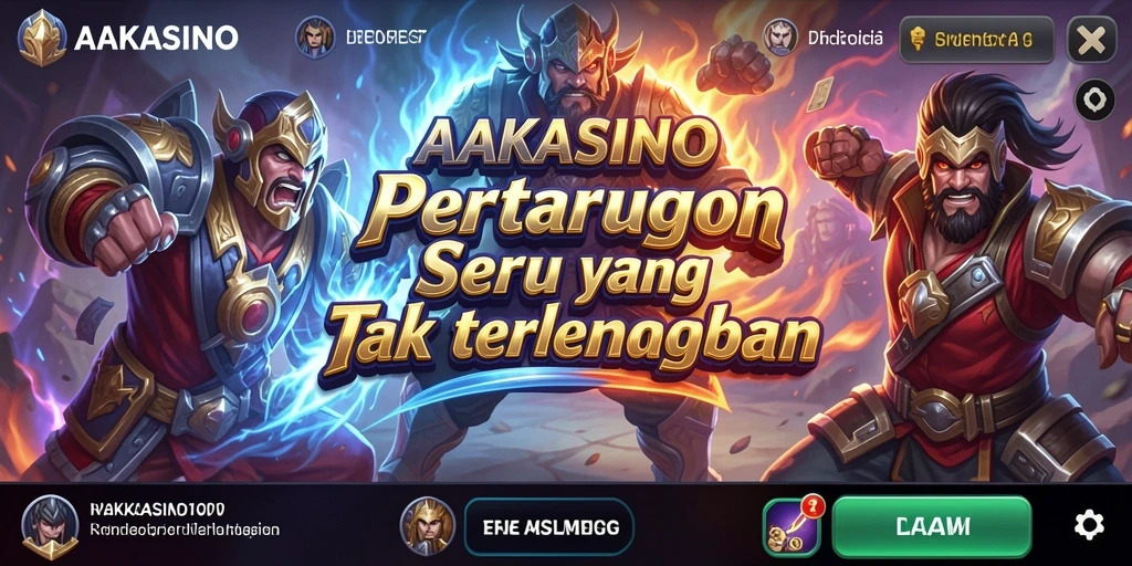 Screenshot AAKASINO menampilkan aksi pertarungan yang epik dan menggembirakan.