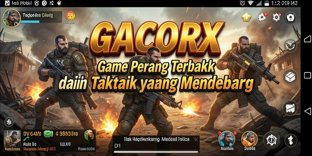 Screenshot gameplay GACORX menampilkan aksi tembak yang seru.