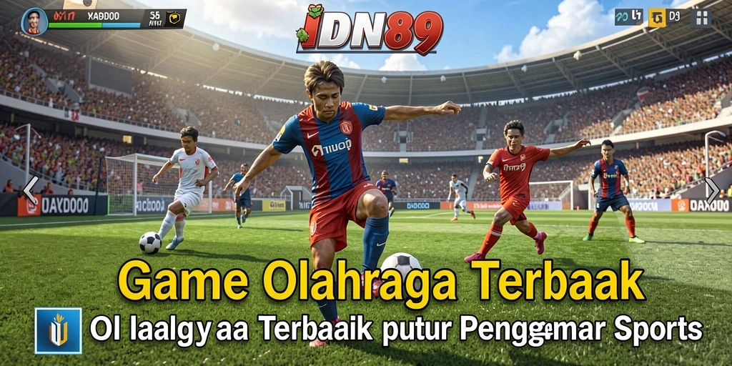 Tampilan gameplay seru dari IDN89 yang menampilkan aksi olahraga langsung.