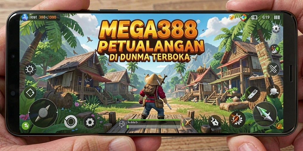 Tangkapan layar menunjukkan aksi seru di dunia terbuka MEGA388.