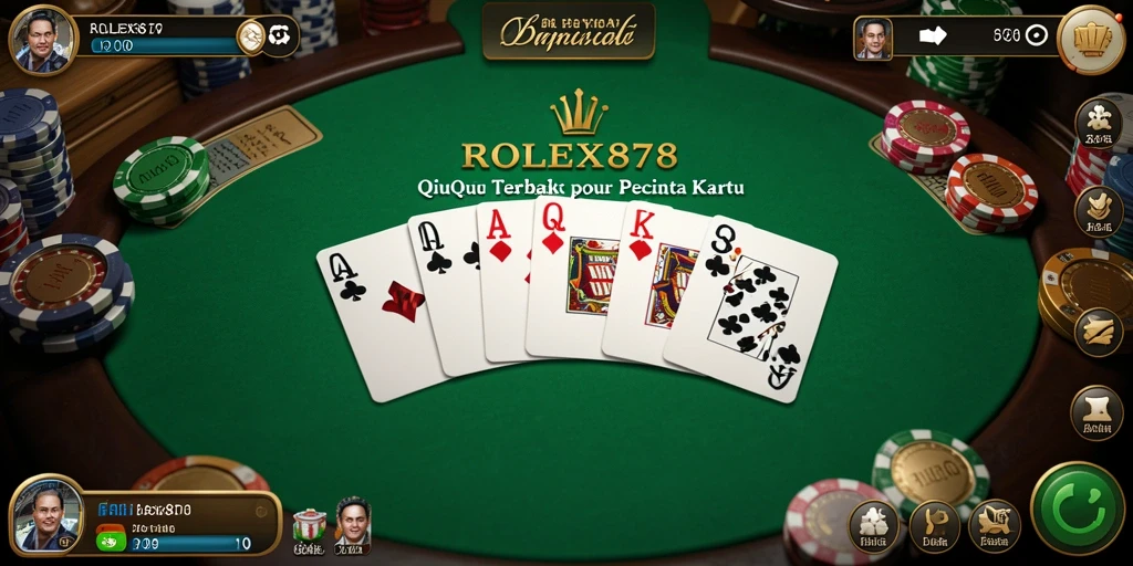 Tampilan screenshot ROLEX878 yang menampilkan aksi permainan QiuQiu.