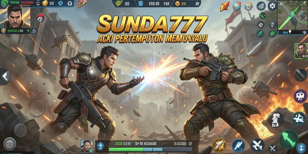 Screenshot SUNDA777 menampilkan aksi mendebarkan pertempuran Battle Royale.