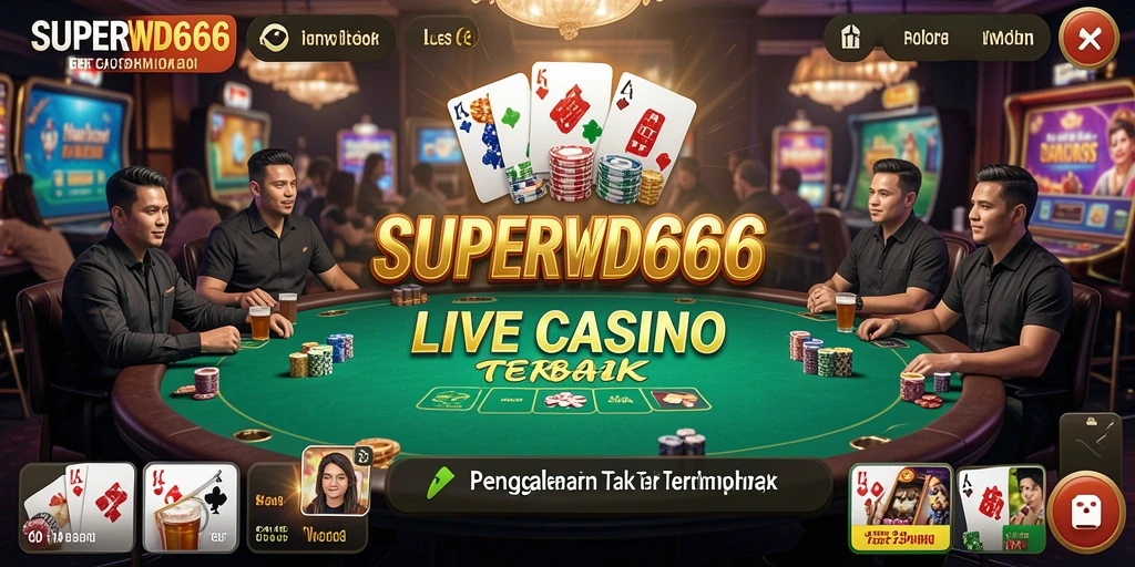 Tampilan atraktif screenshot dari game LIVE CASINO SUPERWD666.