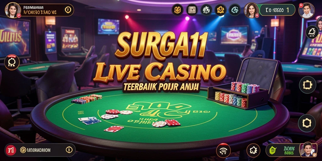 Tampilan menarik gameplay Live Casino dari SURGA11.